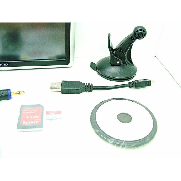 Garmin NUVI 1300 GPS Navigator Cords Micro SD SanDisk Adapter Manuals Included - Picture 2 of 12